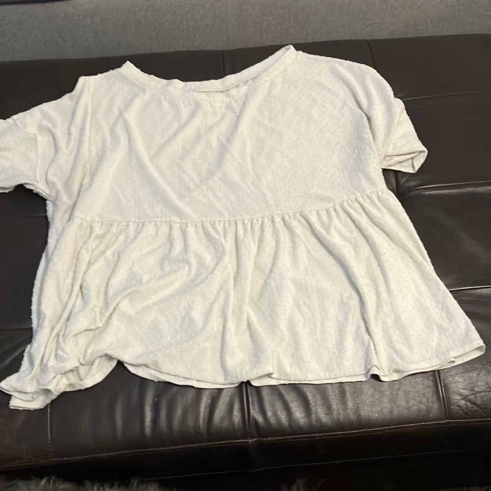 Off white, baby doll top, XL